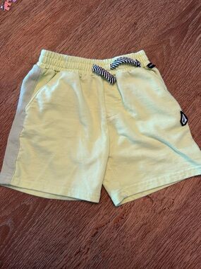 Volcom Light Lime Elastic Waist Kids Shorts